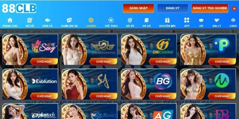 Baccarat 88CLB được công ty phần mềm hàng đầu cung cấp